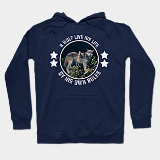 A wolf live his rule by his own rules Hoodie